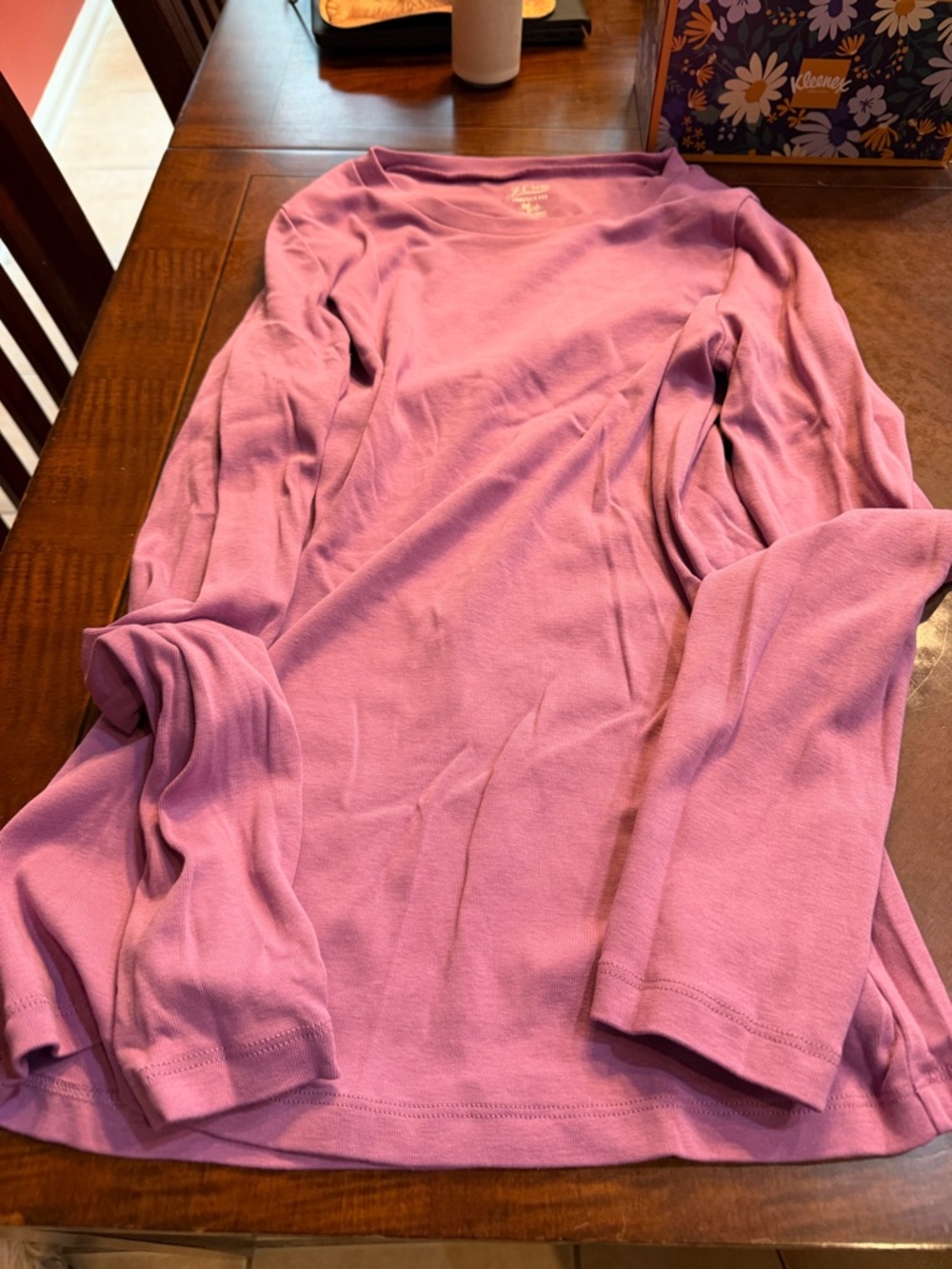 JCREW Women's Long-Sleeve Crewneck Top - Pink